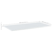 Ripiani per Libreria 4 pz Bianco Lucido 80x40x1,5cm Multistrato 805340