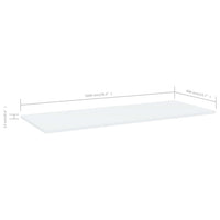 Ripiani per Libreria 4 pz Bianchi 100x40x1,5 cm in Truciolato cod 10599