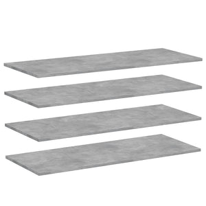 Ripiani Libreria 4 pz Grigio Cemento 100x40x1,5 cm Truciolato cod 10579