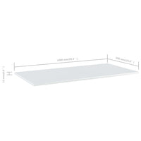 Ripiani Libreria 4 pz Bianco Lucido 100x50x1,5 cm Truciolato cod mxl 63944