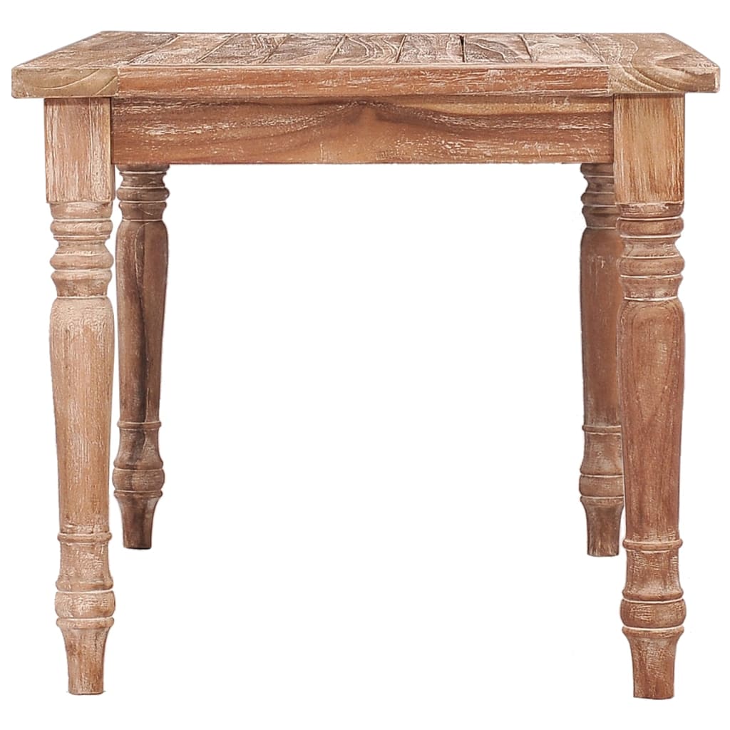 Tavolino Batavia 90x50x45cm Bianco Slavato in Massello di Teak