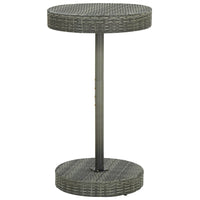 Set Bar da Giardino 3 pz con Cuscini in Polyrattan Grigio cod mxl 35227