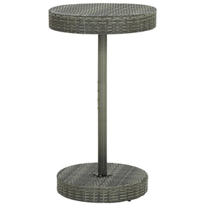 Set Bar da Giardino 3 pz con Cuscini in Polyrattan Grigio cod mxl 35227