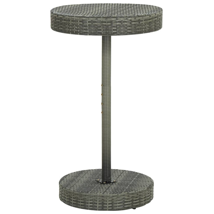 Set Bar da Giardino 3 pz con Cuscini in Polyrattan Grigio cod mxl 35227