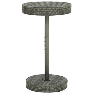 Set Bar da Giardino 3 pz con Cuscini in Polyrattan Grigio 3064765