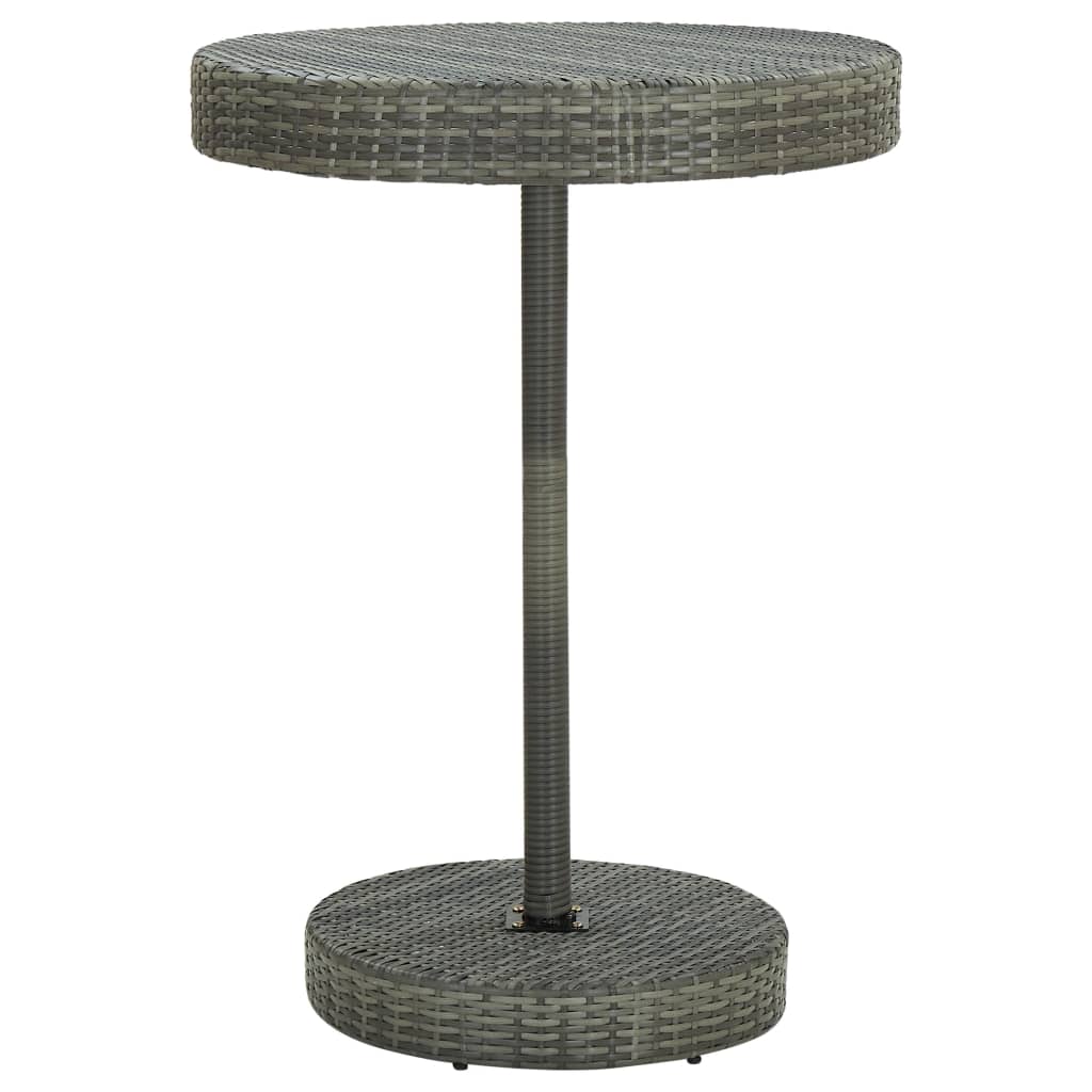 Set da Bar da Giardino 5 pz con Cuscini in Polyrattan Grigio cod mxl 40456