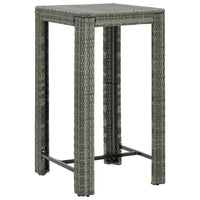 Set da Bar da Giardino 5 pz con Cuscini in Polyrattan Grigio cod mxl 44263