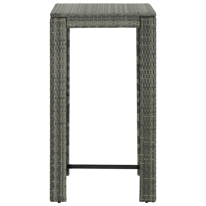 Set da Bar da Giardino 5 pz con Cuscini in Polyrattan Grigio cod mxl 44263