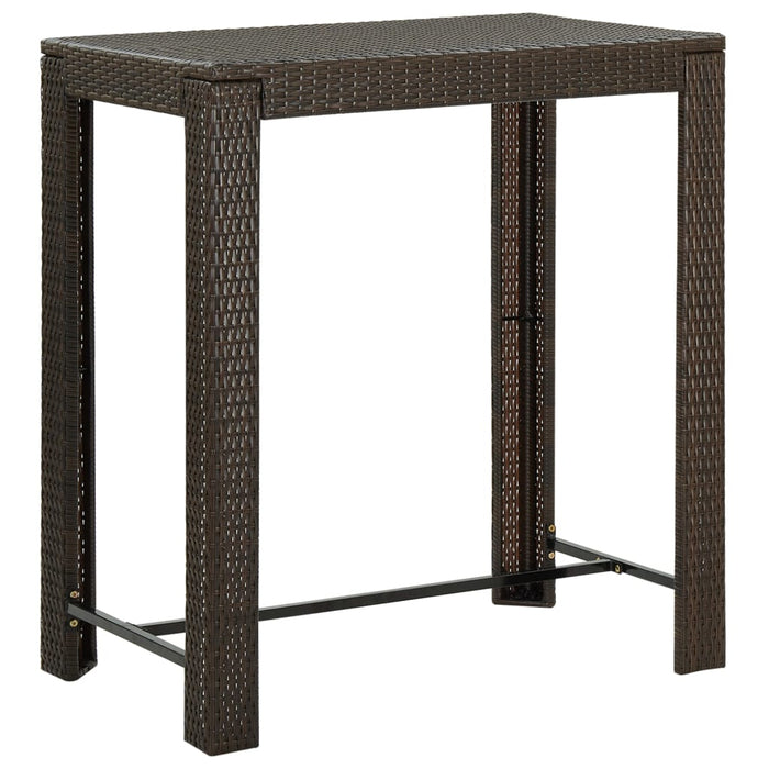 Set da Bar da Giardino 5 pz con Cuscini in Polyrattan Marrone cod mxl 34944