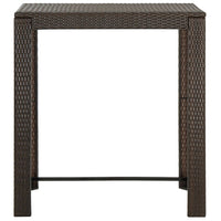 Set da Bar da Giardino 5 pz con Cuscini in Polyrattan Marrone 3064780