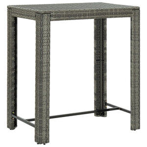 Set da Bar da Giardino 5 pz con Cuscini in Polyrattan Grigio cod mxl 53034