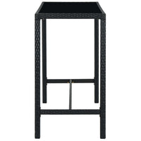 Set da Bar da Giardino 5 pz con Cuscini in Polyrattan Nero 3064832