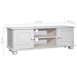 Mobile Porta TV 115x29x40 cm in Legno Massello di Pino cod mxl 18734