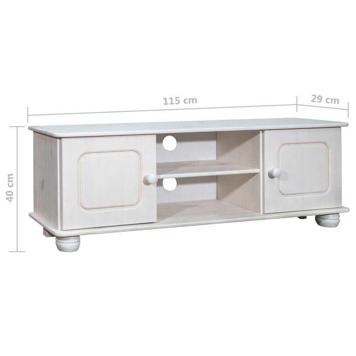 Mobile Porta TV 115x29x40 cm in Legno Massello di Pino cod mxl 18734