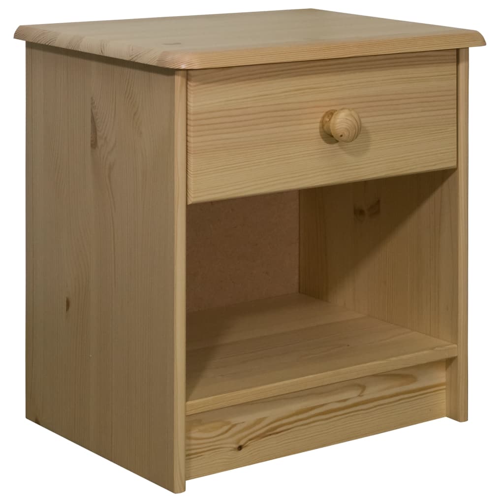 Comodino 41x30x42 cm in Legno Massello di Pino 325532