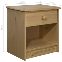 Comodino 41x30x42 cm in Legno Massello di Pino 325532