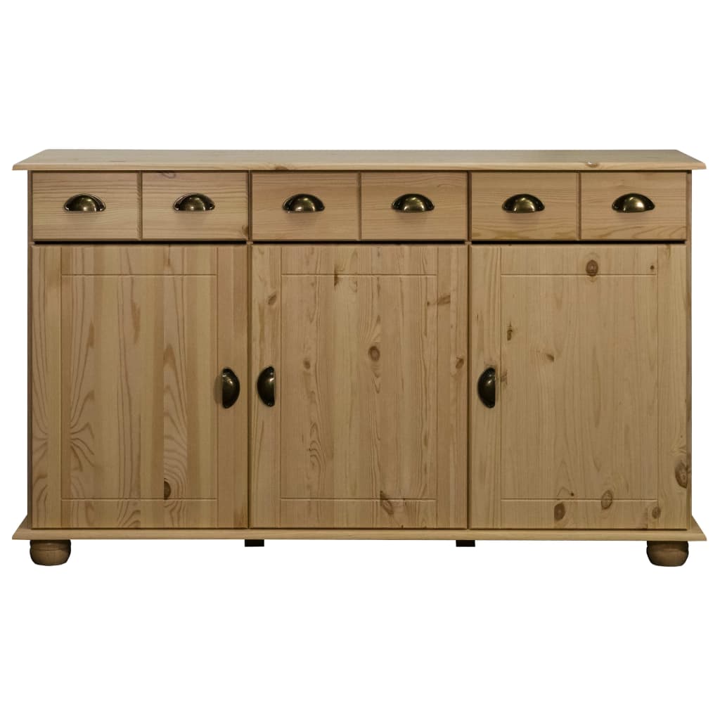 Credenza 134x39x79,5 cm in Legno Massello di Pino 325538