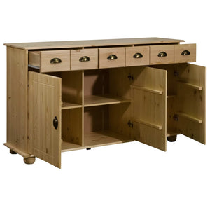 Credenza 134x39x79,5 cm in Legno Massello di Pino 325538