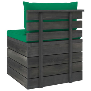 Set Divani da Giardino su Pallet 2 pz con Cuscini Massello Pino cod mxl 42339