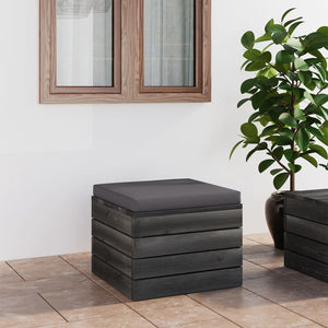 Pouf da Giardino su Pallet con Cuscino in Legno di Pino 3061695