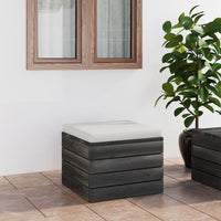 Pouf da Giardino su Pallet con Cuscino in Legno di Pino 3061697