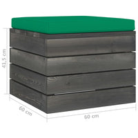 Pouf da Giardino su Pallet con Cuscino in Legno di Pino cod mxl 74518