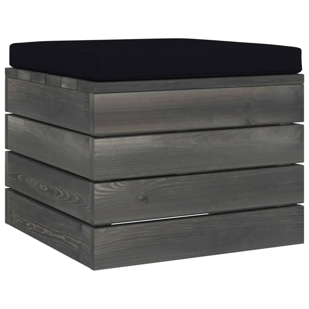 Pouf da Giardino su Pallet con Cuscino in Legno di Pino cod mxl 71480