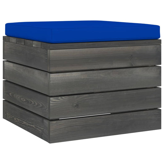 Pouf da Giardino su Pallet con Cuscino in Legno di Pino cod mxl 75845