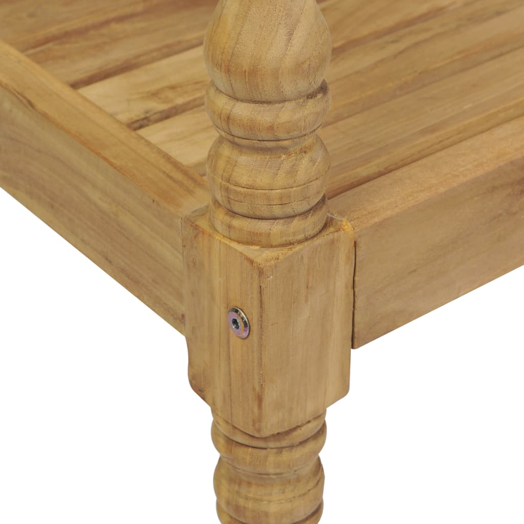 Sedie Batavia 2 pz con Cuscini Blu in Massello di Teak 3062131