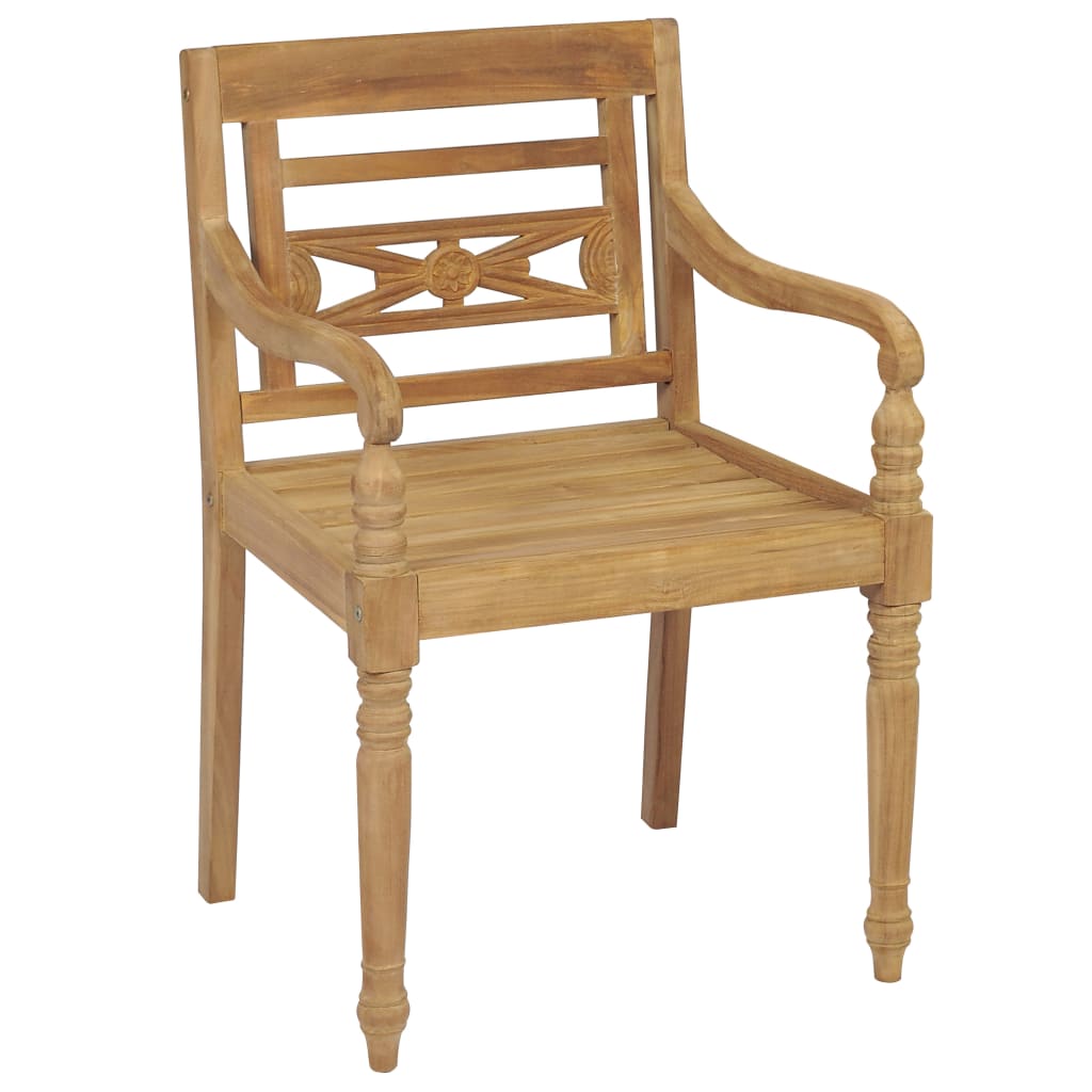 Sedie Batavia 2 pz con Cuscini Talpa in Massello di Teak cod mxl 6133