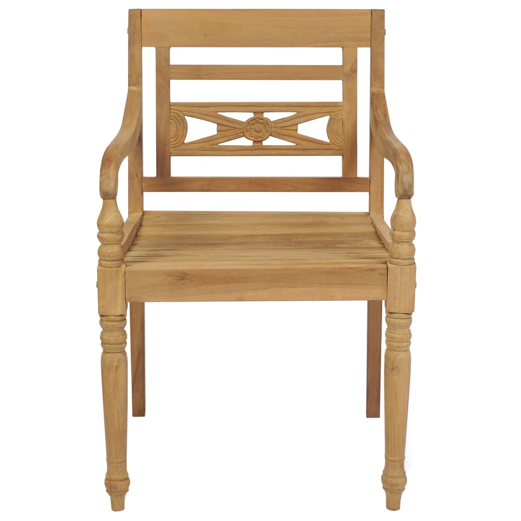 Sedie Batavia 2 pz con Cuscini Talpa in Massello di Teak cod mxl 6133