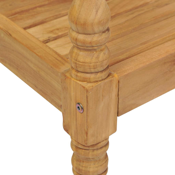 Sedie Batavia 2 pz con Cuscini Bianco Crema in Massello di Teak 3062144