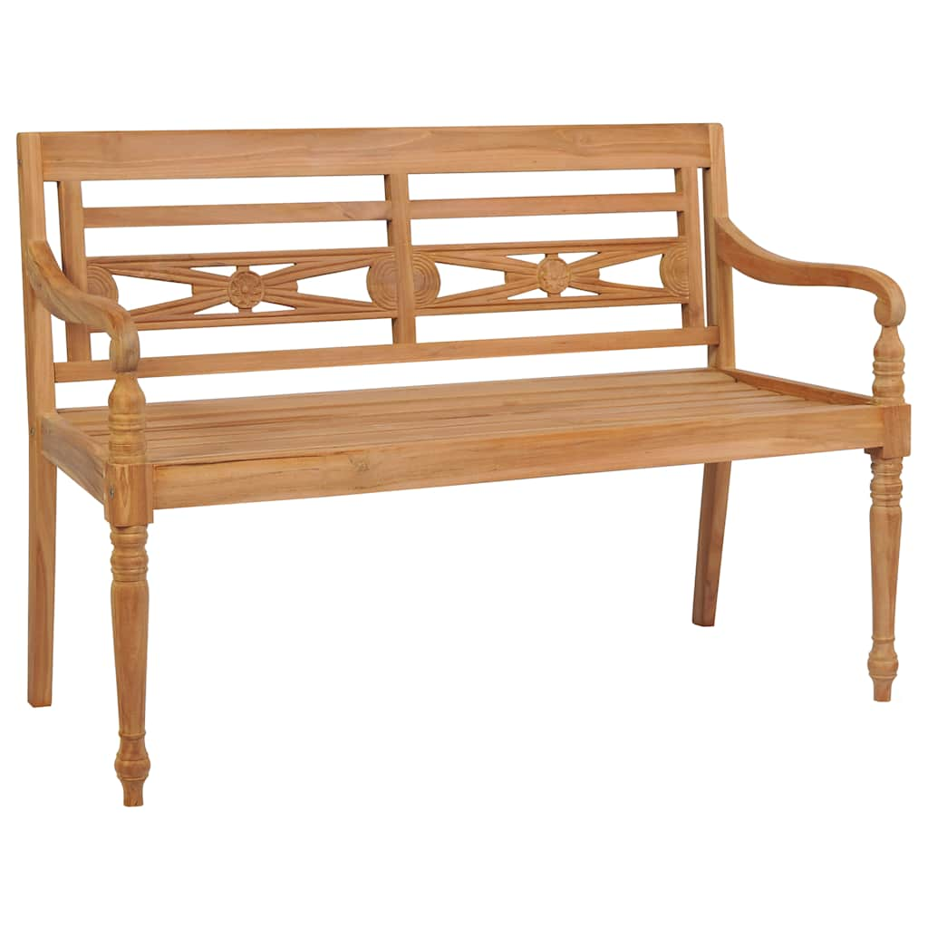 Panca Batavia con Cuscino Talpa 120 cm in Massello di Teak 3062162