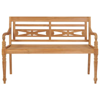 Panca Batavia con Cuscino Talpa 120 cm in Massello di Teak 3062162