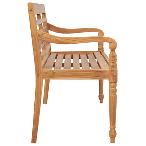 Panca Batavia con Cuscino Talpa 120 cm in Massello di Teak 3062162