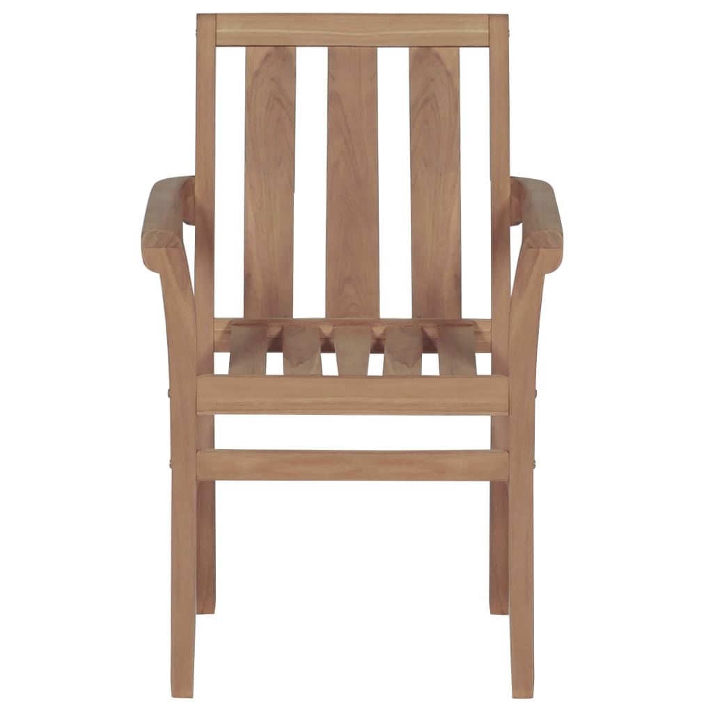 Sedie da Giardino 2 pz con Cuscini Beige Massello di Teak