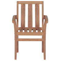 Sedie da Giardino 2 pz con Cuscini Beige Massello di Teak