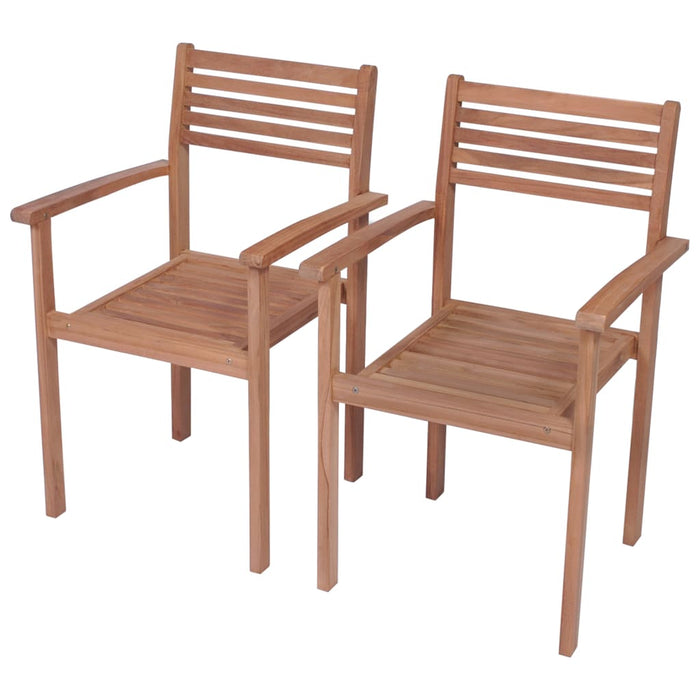 Sedie da Giardino 2 pz con Cuscini Antracite Massello di Teak 3062277