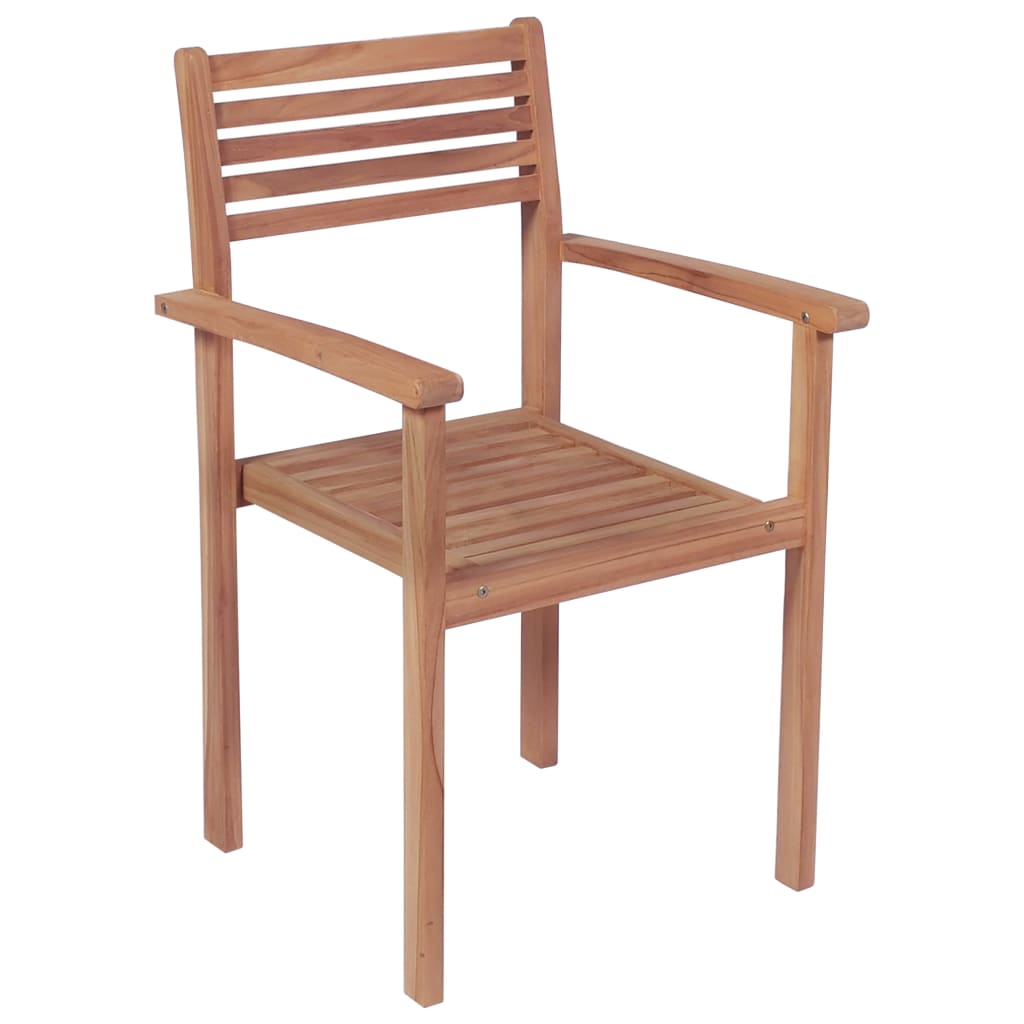 Sedie Giardino 4 pz con Cuscini Grigi in Massello di Teak cod mxl 7168