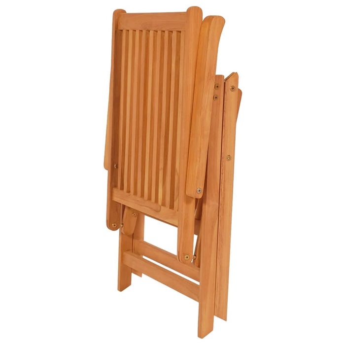 Sedie da Giardino 2 pz con Cuscini Crema in Massello di Teak cod mxl 11487