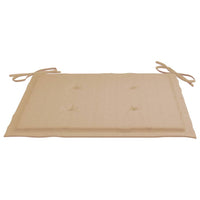 Sedie da Giardino con Cuscini Beige 2 pz in Massello di Teak cod mxl 45374