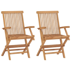 Sedie da Giardino con Cuscini Rossi 2 pz in Massello di Teak cod mxl 45427