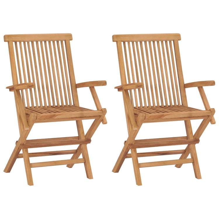 Sedie da Giardino con Cuscini Rossi 2 pz in Massello di Teak cod mxl 45427