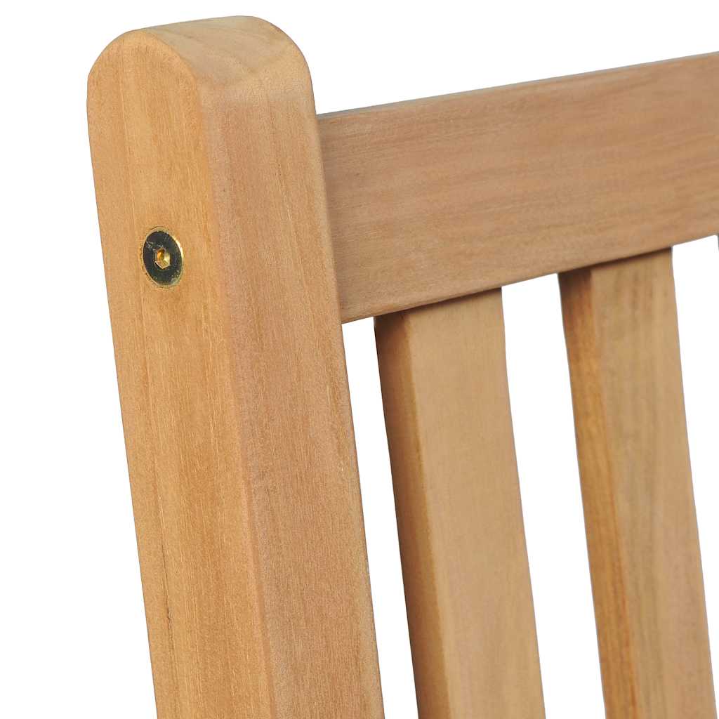 Sedie da Giardino 2 pz con Cuscini Rossi in Massello di Teak 3062736