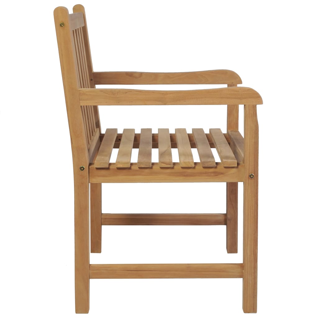 Sedie da Giardino 2 pz con Cuscini Verdi in Massello di Teak cod mxl 17343