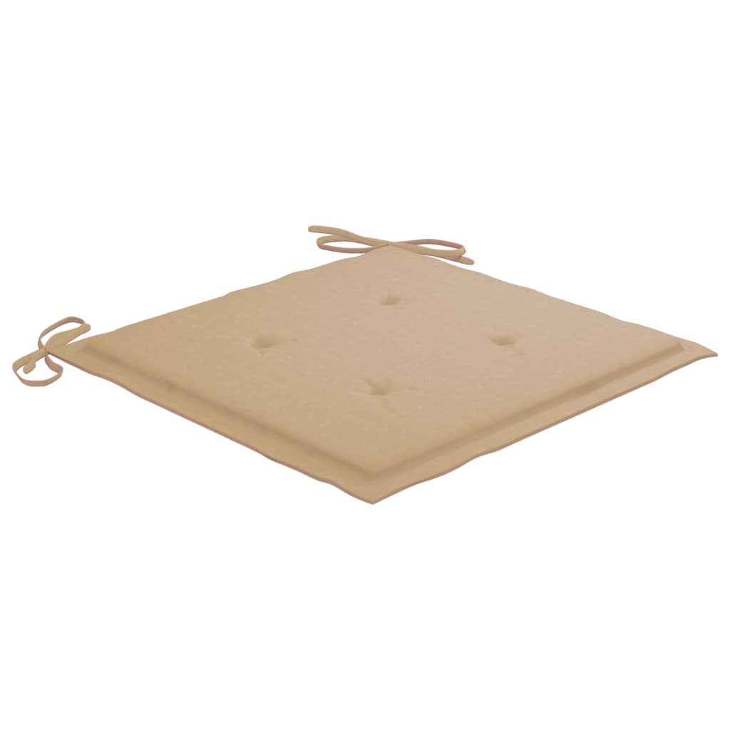 Sedia a Dondolo con Cuscino Beige in Massello di Teak cod mxl 67113