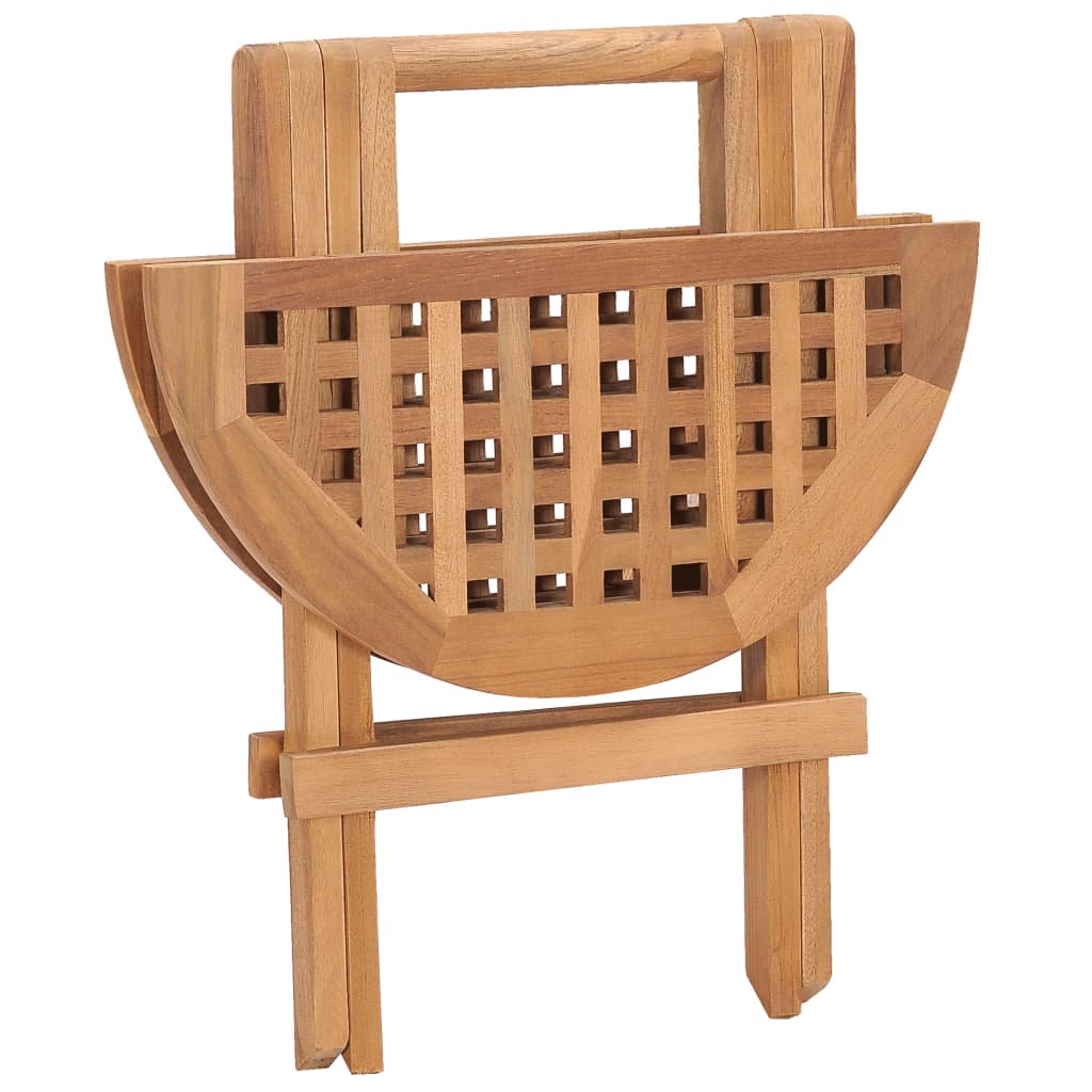 Set da Pranzo Giardino Pieghevole 3 pz Cuscino Massello di Teak cod mxl 43445