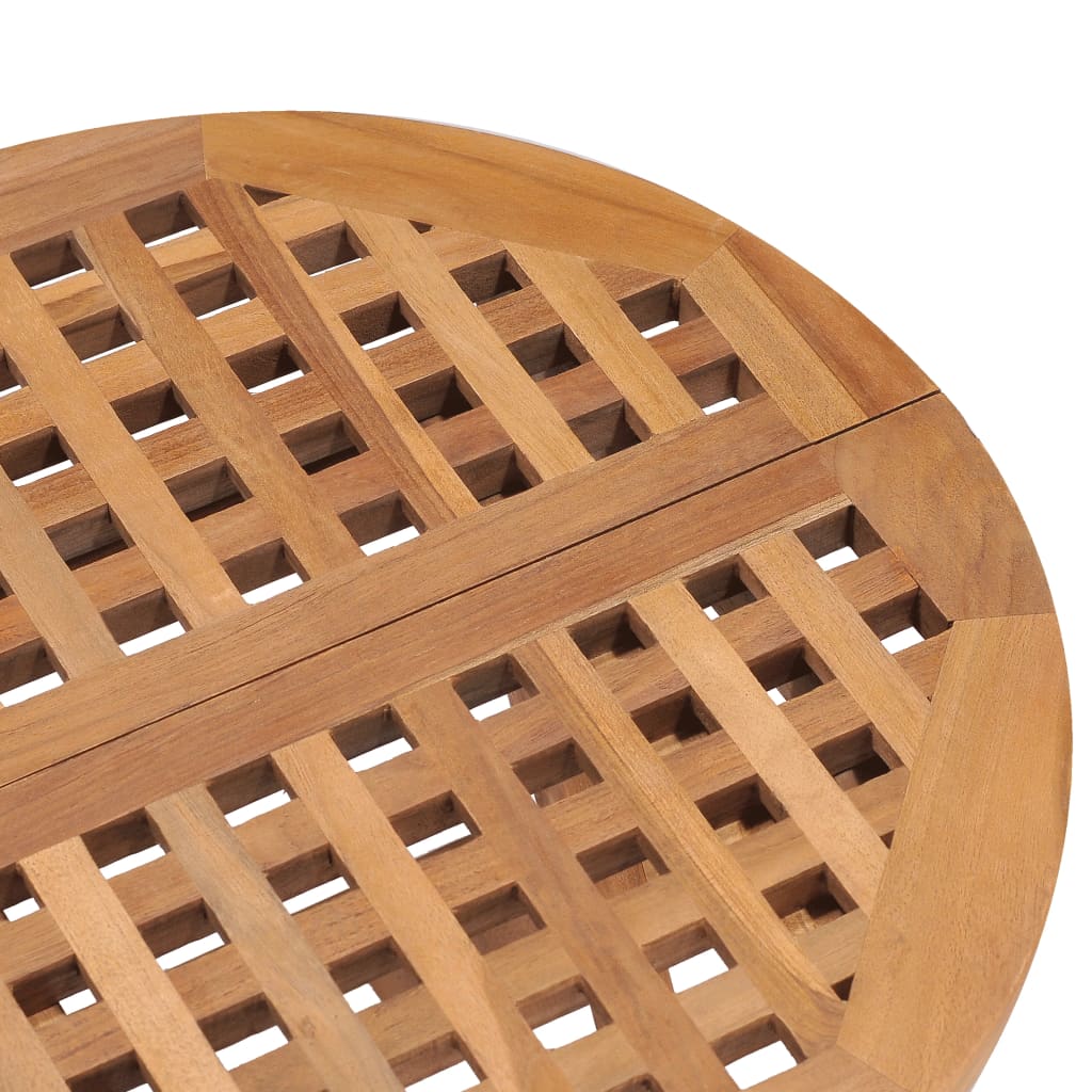 Set da Pranzo Giardino Pieghevole 3 pz Cuscino Massello di Teak cod mxl 43445