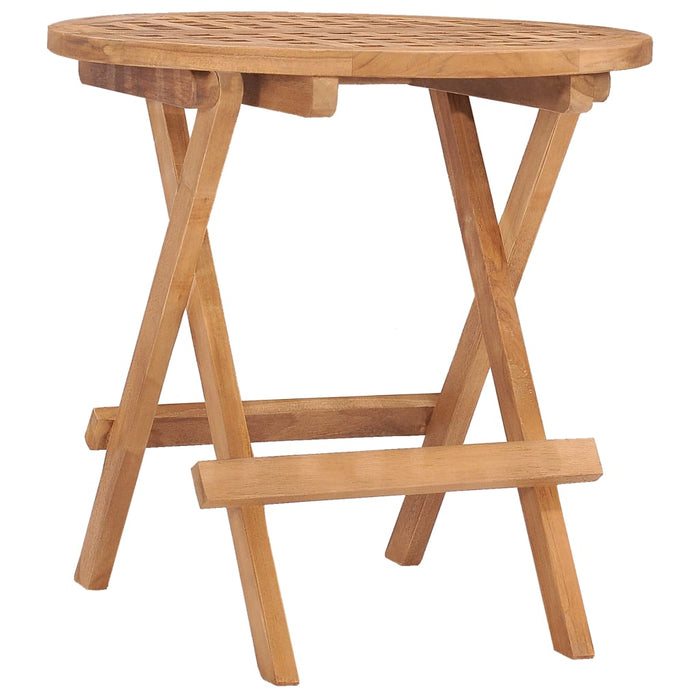 Set da Pranzo Giardino Pieghevole 3 pz Cuscino Massello di Teak 3063187