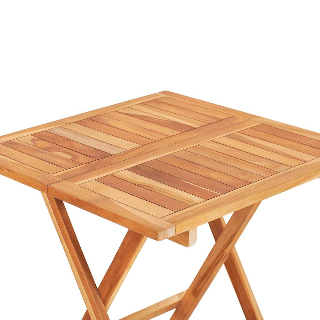 Set da Bistrot 3 pz con Cuscini Grigi in Legno Massello di Teak 3063226